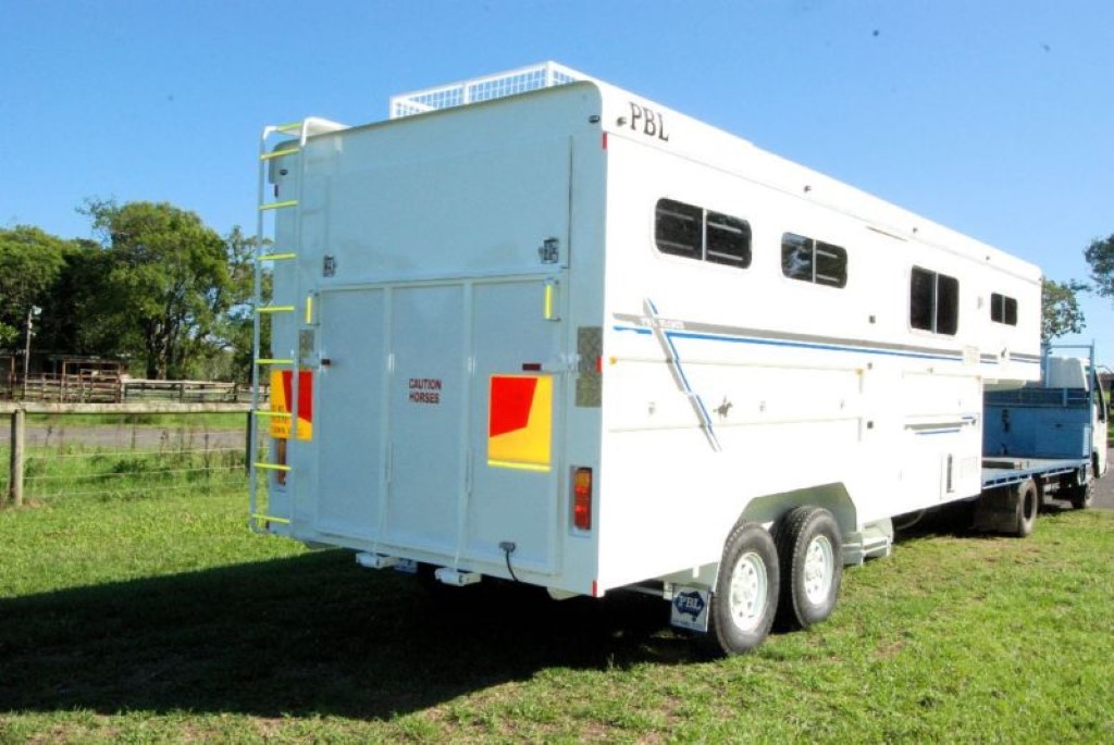 Gas Strutted Back Door & Ladder for Hay Rack